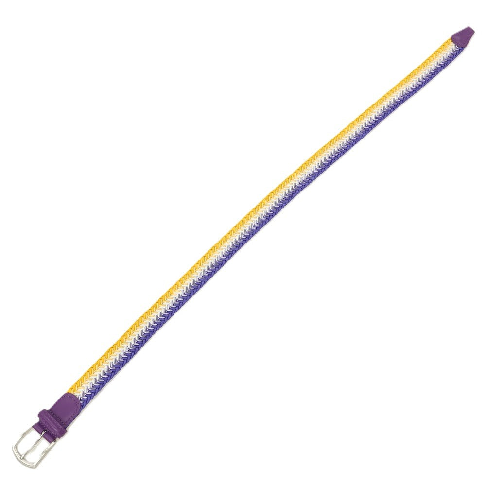 【新品アウトレット】アンダーソンズ Andersons エラスティック ゴム メッシュベルト パープルxイエロー【サイズ85】【 状態ランクN- 】【 メンズ 】