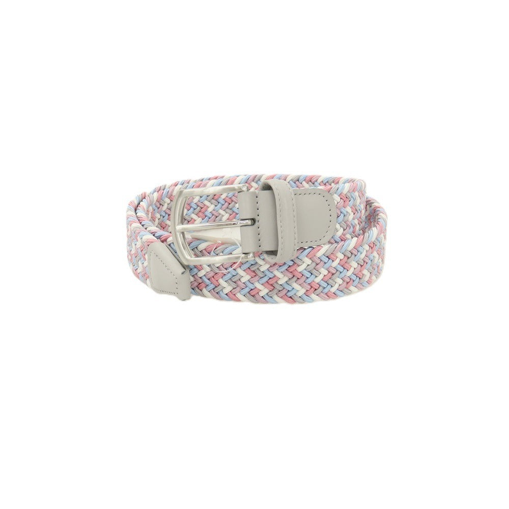 【新品】アンダーソンズ Andersons エラスティック ゴム メッシュベルト ピンクxライトブルー【サイズ85】【 状態ランクN 】【 メンズ 】