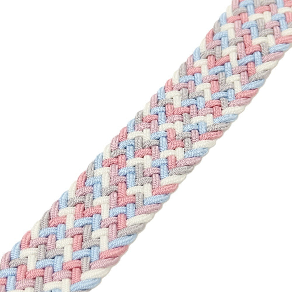 【新品】アンダーソンズ Andersons エラスティック ゴム メッシュベルト ピンクxライトブルー【サイズ85】【 状態ランクN 】【 メンズ 】