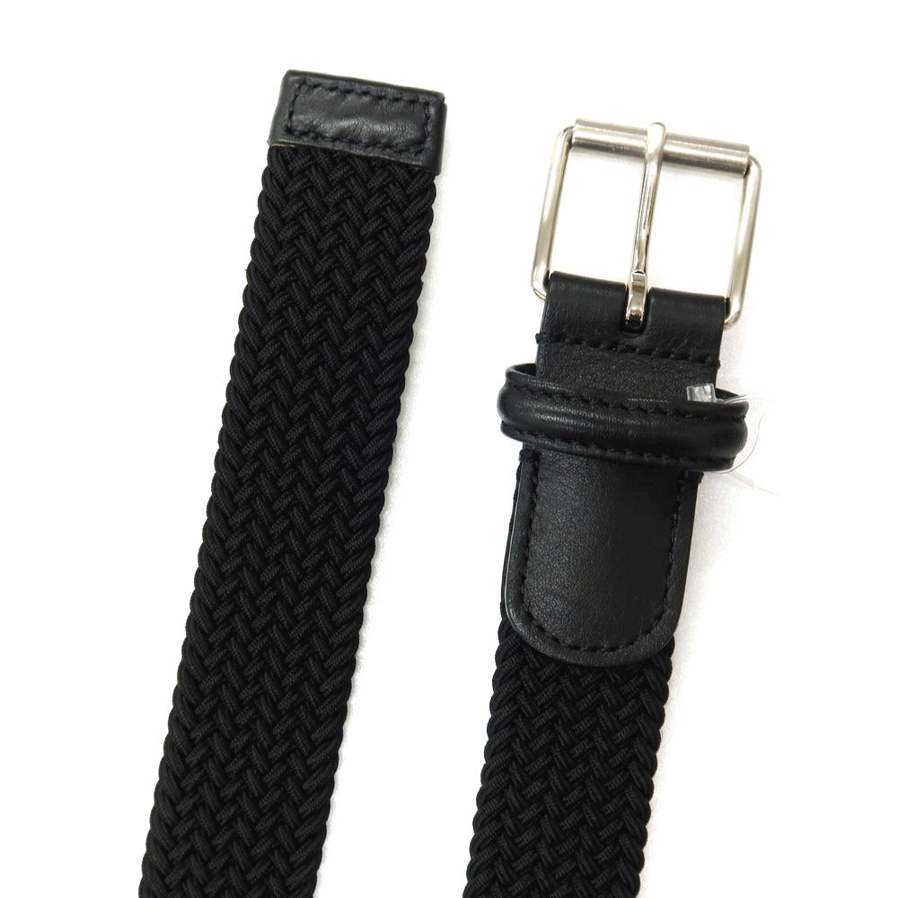 【中古】【未使用】アンダーソンズ Andersons トゥモローランド別注 エラスティック ゴム メッシュベルト ブラックxシルバー【サイズ90】【 状態ランクS 】【 メンズ 】