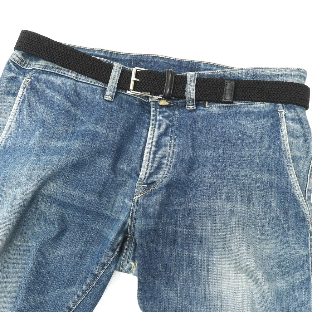 【中古】【未使用】アンダーソンズ Andersons トゥモローランド別注 エラスティック ゴム メッシュベルト ブラックxシルバー【サイズ90】【 状態ランクS 】【 メンズ 】