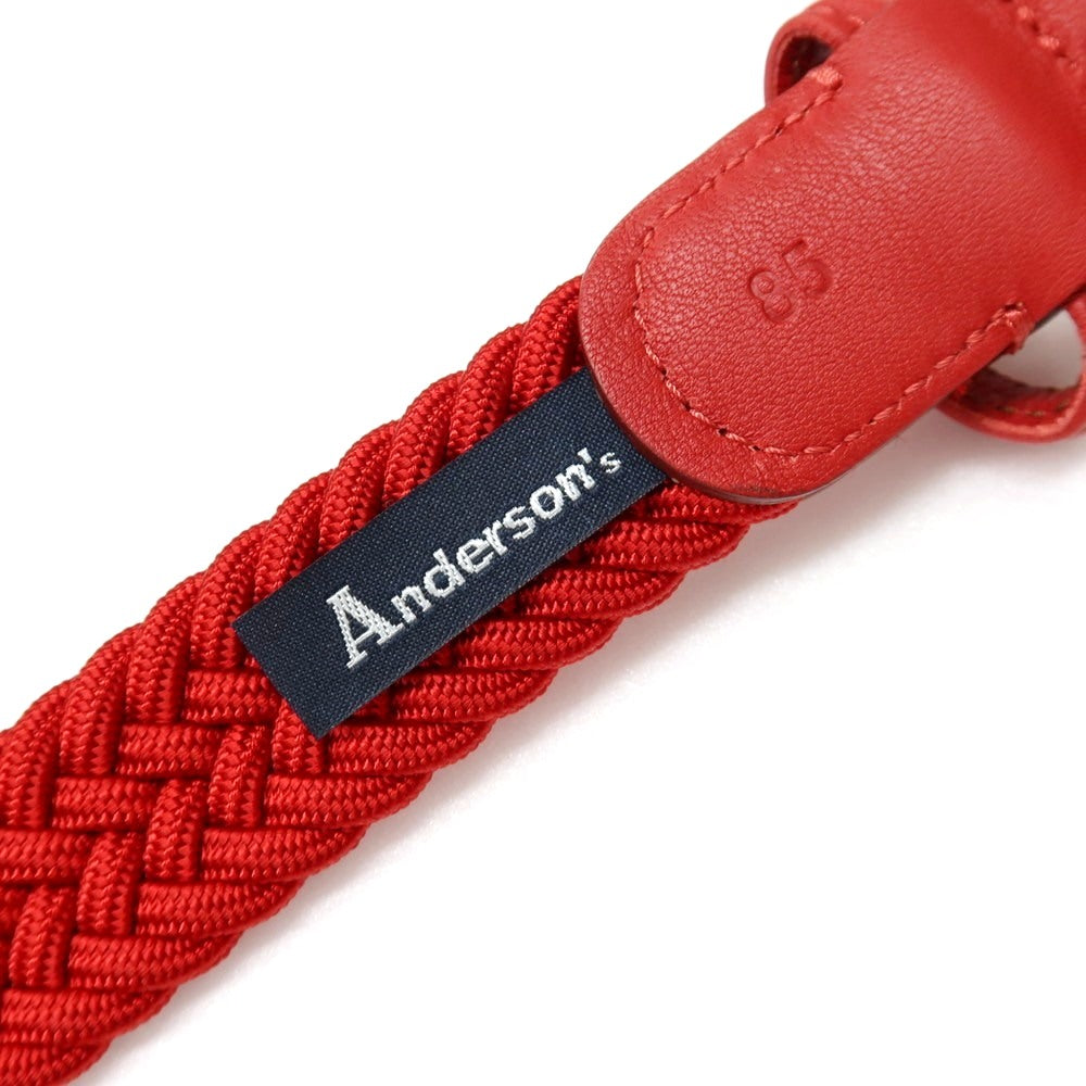 【新品】アンダーソンズ Andersons エラスティック ゴム メッシュベルト レッド【サイズ85】【 状態ランクN 】【 メンズ 】