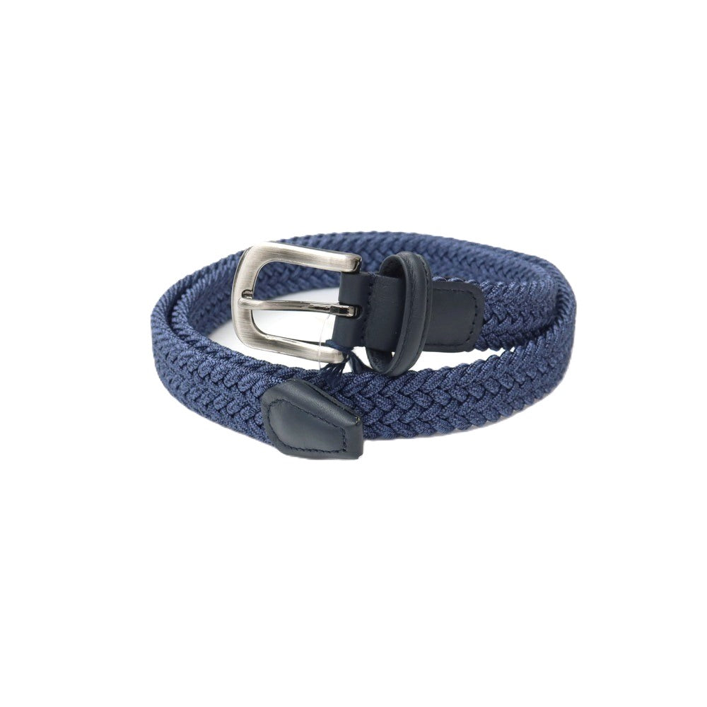 【新品】アンダーソンズ Andersons エラスティック ゴム メッシュベルト グレイッシュネイビーxブルー系【サイズ95】【 状態ランクN 】【 メンズ 】