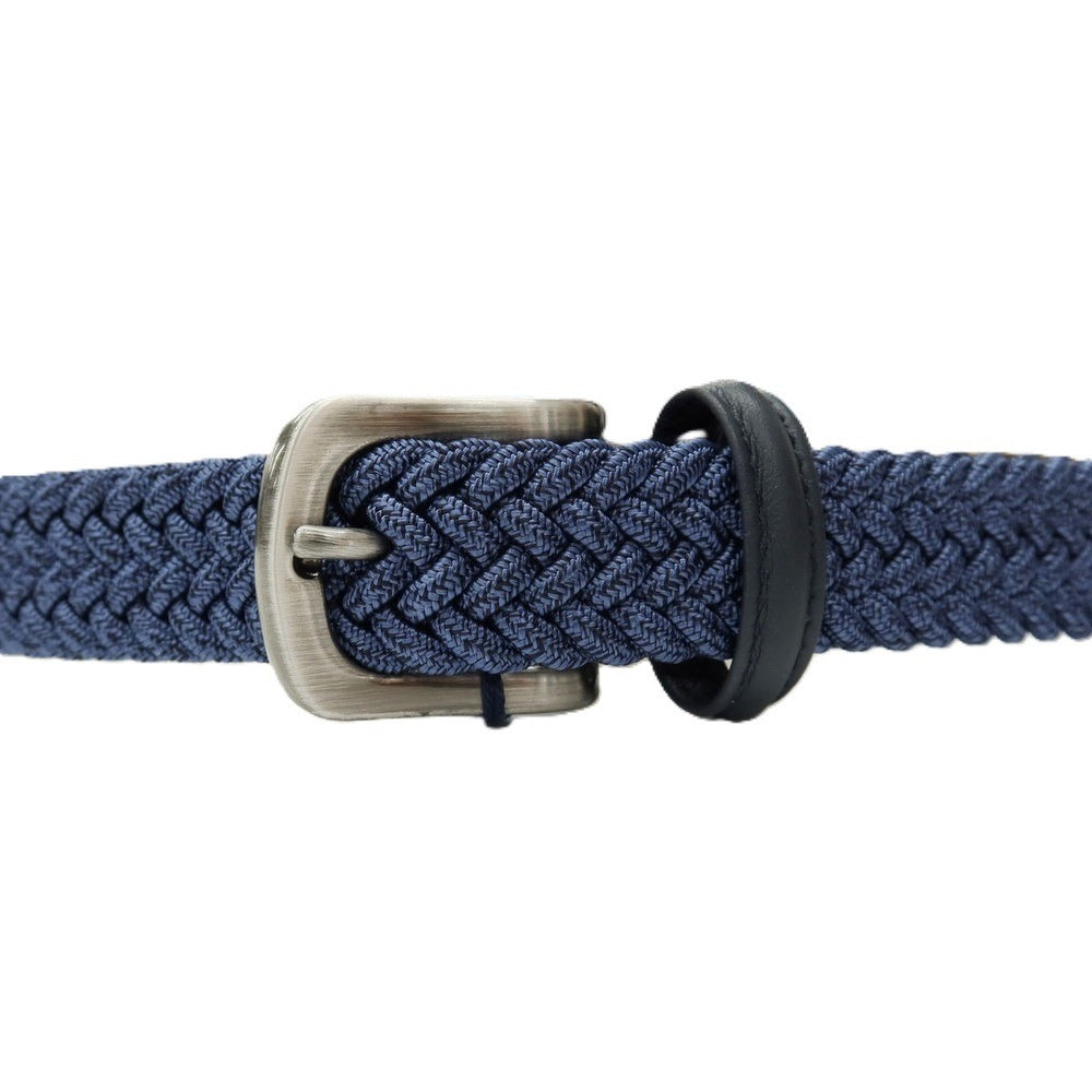 【新品】アンダーソンズ Andersons エラスティック ゴム メッシュベルト グレイッシュネイビーxブルー系【サイズ95】【 状態ランクN 】【 メンズ 】