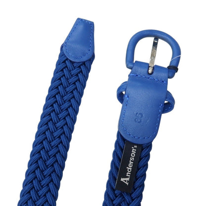 【新品】アンダーソンズ Andersons エラスティック ゴム メッシュベルト ブルー【サイズ85】【 状態ランクN 】【 メンズ 】