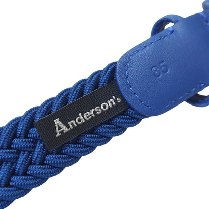 【新品】アンダーソンズ Andersons エラスティック ゴム メッシュベルト ブルー【サイズ85】【 状態ランクN 】【 メンズ 】