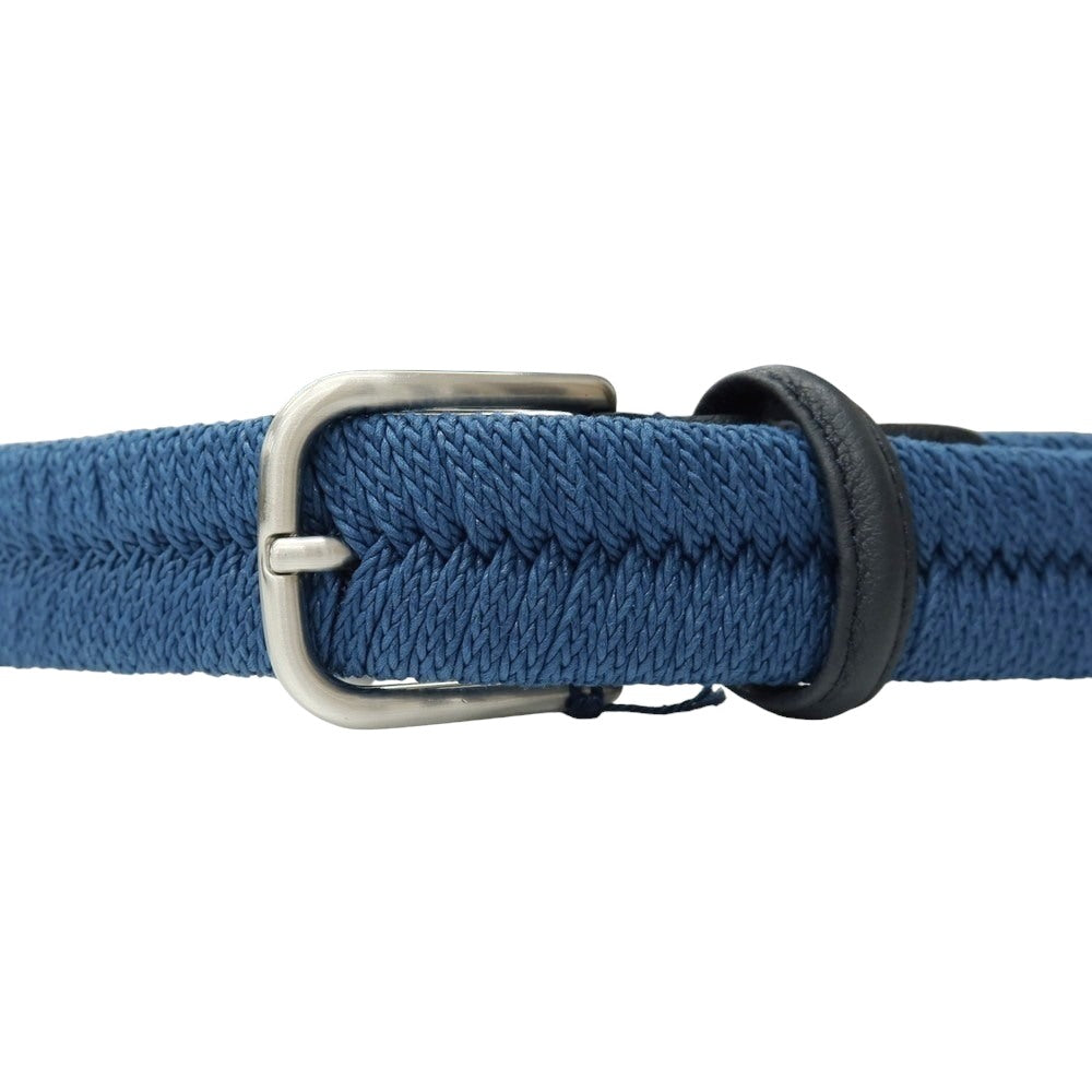 【新品】アンダーソンズ Andersons エラスティック ゴム メッシュベルト ダークブルーxネイビー【サイズ95】【 状態ランクN 】【 メンズ 】