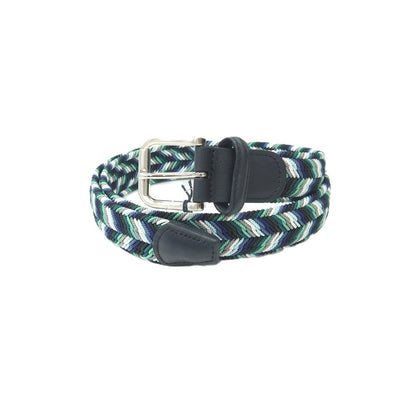 【新品】アンダーソンズ Andersons エラスティック ゴム メッシュベルト ネイビーxグリーン【サイズ95】【 状態ランクN 】【 メンズ 】