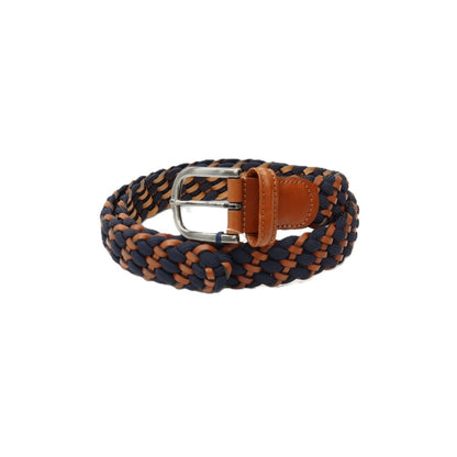 【新品】アンダーソンズ Andersons レザー×エラスティック ゴム メッシュベルト ネイビーxブラウン【サイズ95】【 状態ランクN 】【 メンズ 】