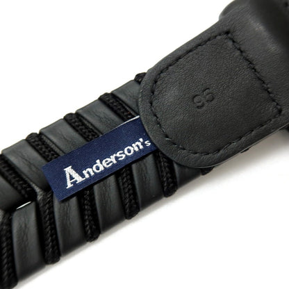 【新品】アンダーソンズ Andersons レザー系 メッシュベルト ブラック【サイズ95】【 状態ランクN 】【 メンズ 】