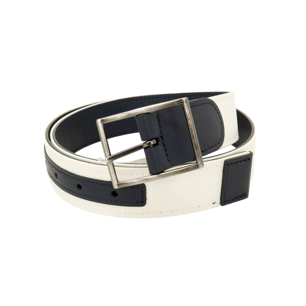 【新品】アンダーソンズ Andersons リバーシブル ナイロン×レザー コンビ ベルト アイボリーxネイビー【サイズ85】【 状態ランクN 】【 メンズ 】