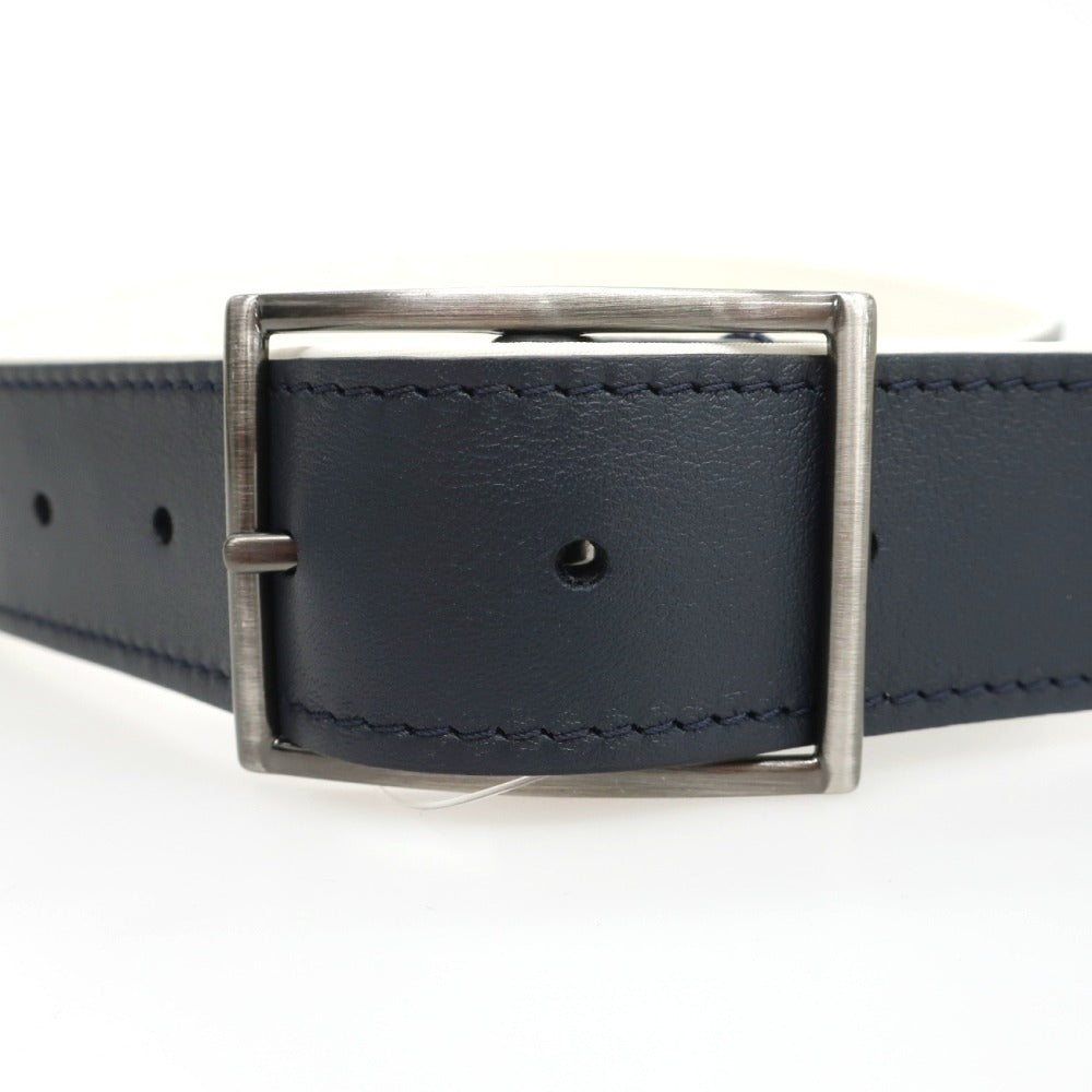 【新品】アンダーソンズ Andersons リバーシブル ナイロン×レザー コンビ ベルト アイボリーxネイビー【サイズ85】【 状態ランクN 】【 メンズ 】