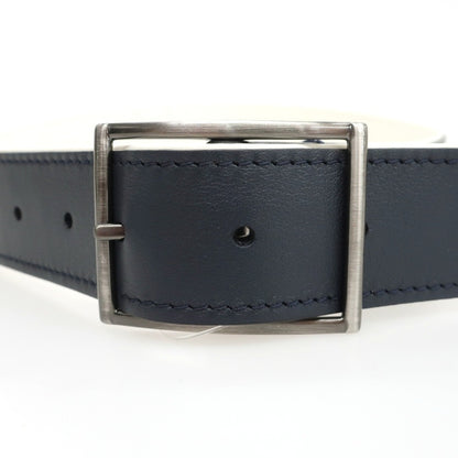 【新品】アンダーソンズ Andersons リバーシブル ナイロン×レザー コンビ ベルト アイボリーxネイビー【サイズ85】【 状態ランクN 】【 メンズ 】
