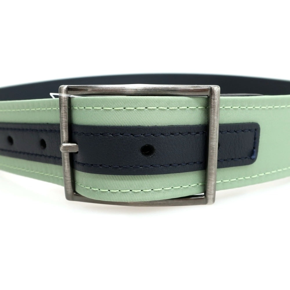 【新品】アンダーソンズ Andersons リバーシブル ナイロン×レザー コンビ ベルト ライトグリーンxネイビー【サイズ85】【 状態ランクN 】【 メンズ 】