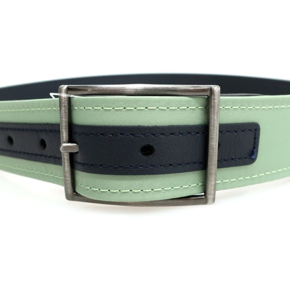 【新品】アンダーソンズ Andersons リバーシブル ナイロン×レザー コンビ ベルト ライトグリーンxネイビー【サイズ85】【 状態ランクN 】【 メンズ 】