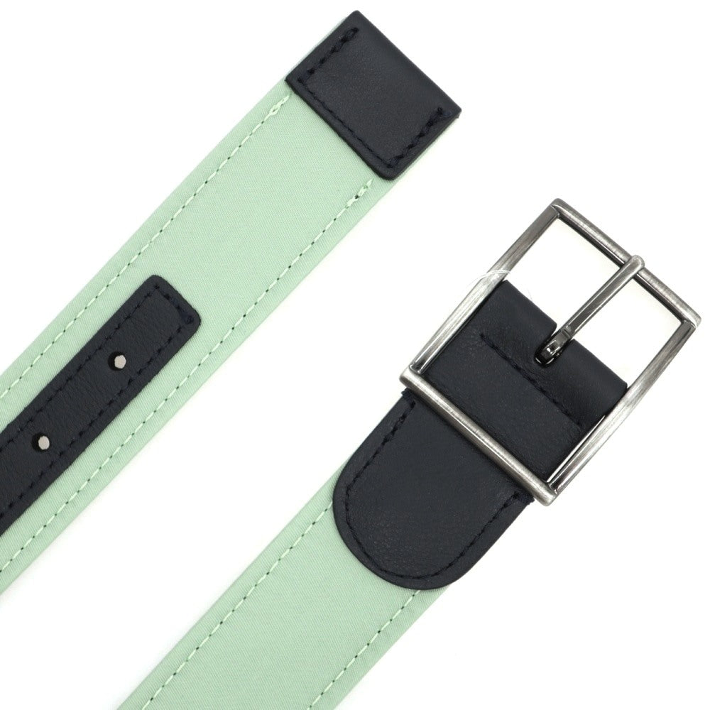 【新品】アンダーソンズ Andersons リバーシブル ナイロン×レザー コンビ ベルト ライトグリーンxネイビー【サイズ85】【 状態ランクN 】【 メンズ 】