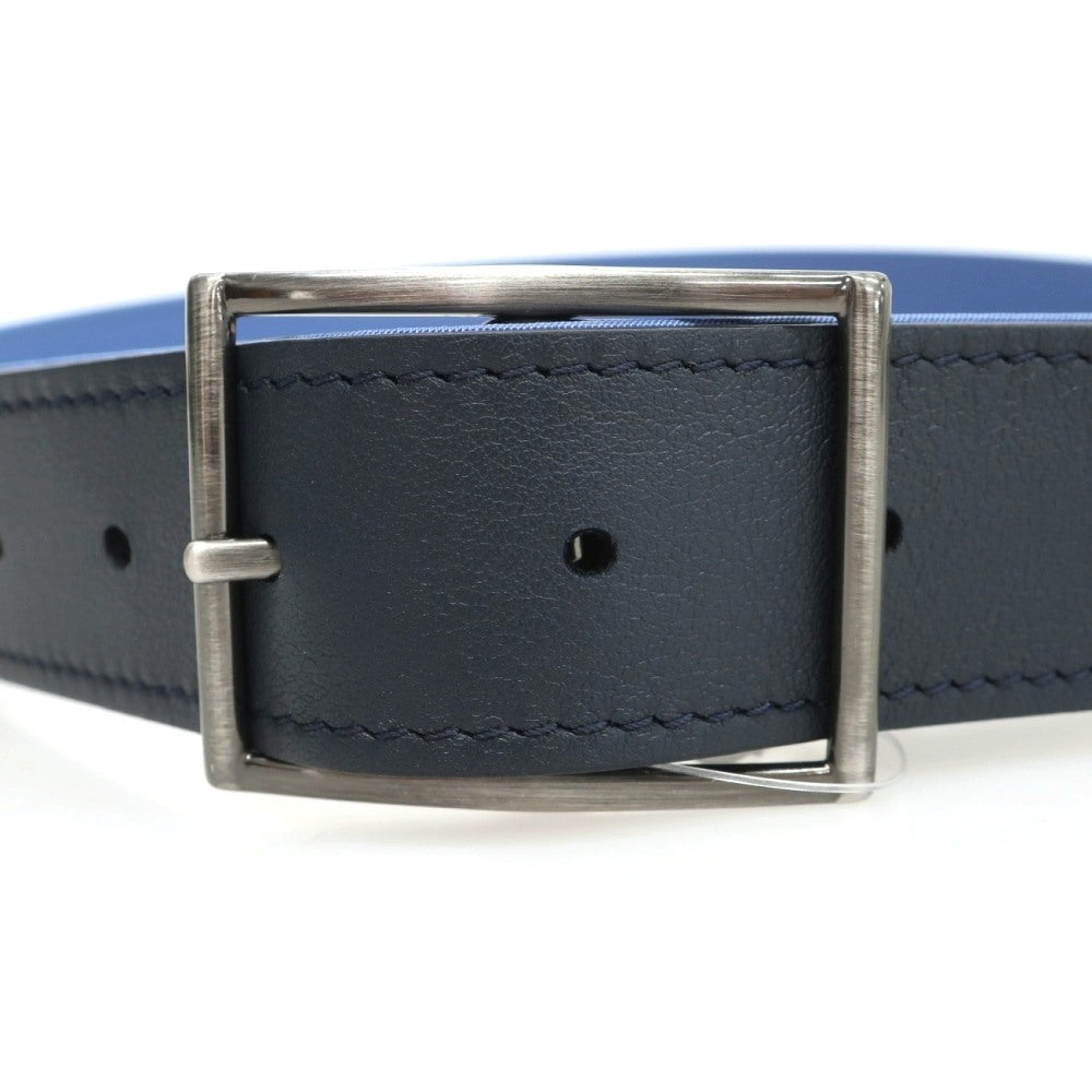 【新品】アンダーソンズ Andersons リバーシブル ナイロン×レザー コンビ ベルト ブルーxネイビー【サイズ85】【 状態ランクN 】【 メンズ 】