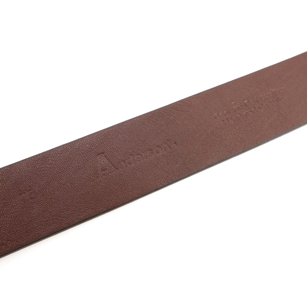 【新品】アンダーソンズ Andersons ダブルリング カーフレザー ベルト ブラウンxゴールド【サイズ75】【 状態ランクN 】【 ユニセックス 】