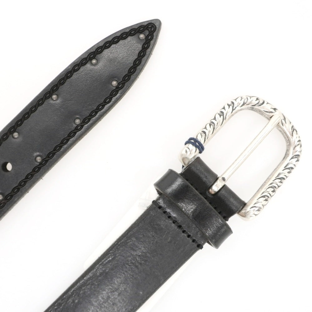 【新品】アンダーソンズ Andersons スタッズ レザー ベルト ブラック【サイズ80】【 状態ランクN 】【 メンズ 】