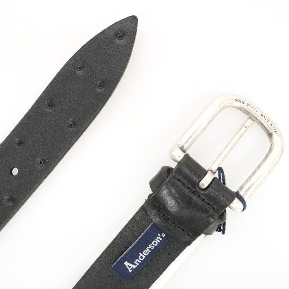 【新品】アンダーソンズ Andersons スタッズ レザー ベルト ブラック【サイズ80】【 状態ランクN 】【 メンズ 】