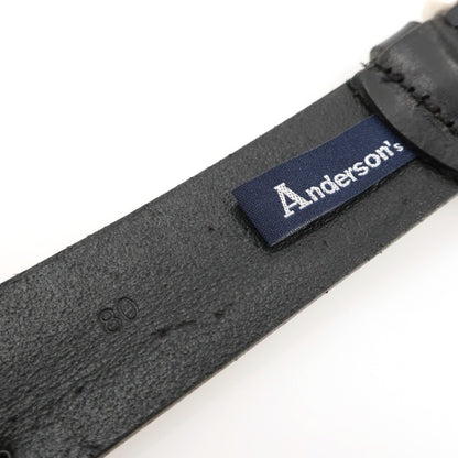 【新品】アンダーソンズ Andersons スタッズ レザー ベルト ブラック【サイズ80】【 状態ランクN 】【 メンズ 】