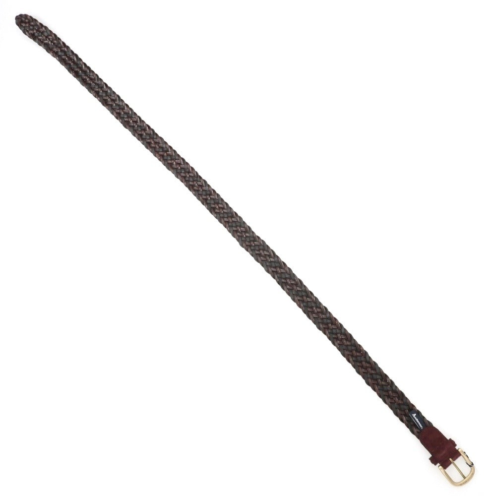 【新品】アンダーソンズ Andersons レザー メッシュベルト ボルドー【サイズ95】【 状態ランクN 】【 メンズ 】