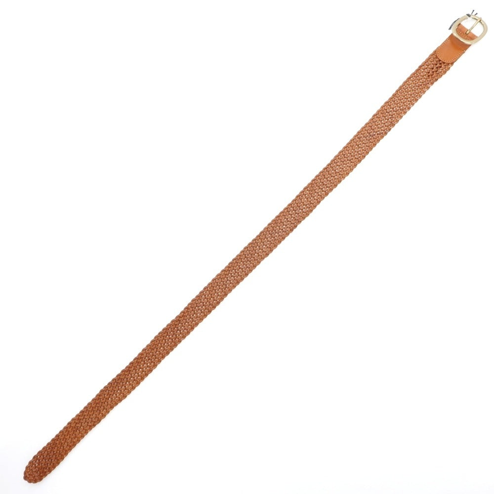 【新品】アンダーソンズ Andersons レザー メッシュベルト ライトブラウンxゴールド【サイズ80】【 状態ランクN 】【 メンズ 】