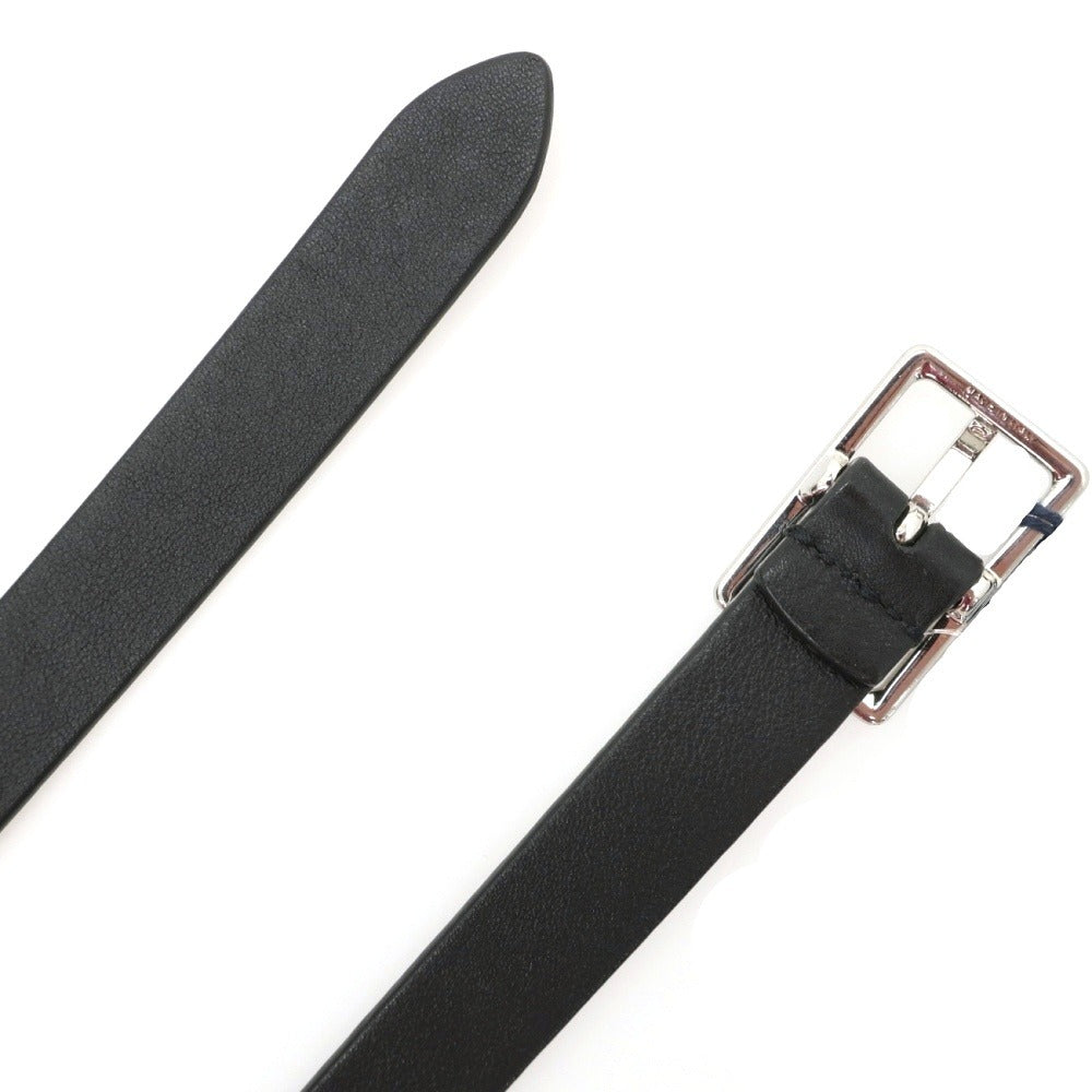 【中古】【未使用】アンダーソンズ Andersons トゥモローランド別注 カーフレザー ナローベルト ブラックxシルバー【サイズ85】【 状態ランクS 】【 メンズ 】