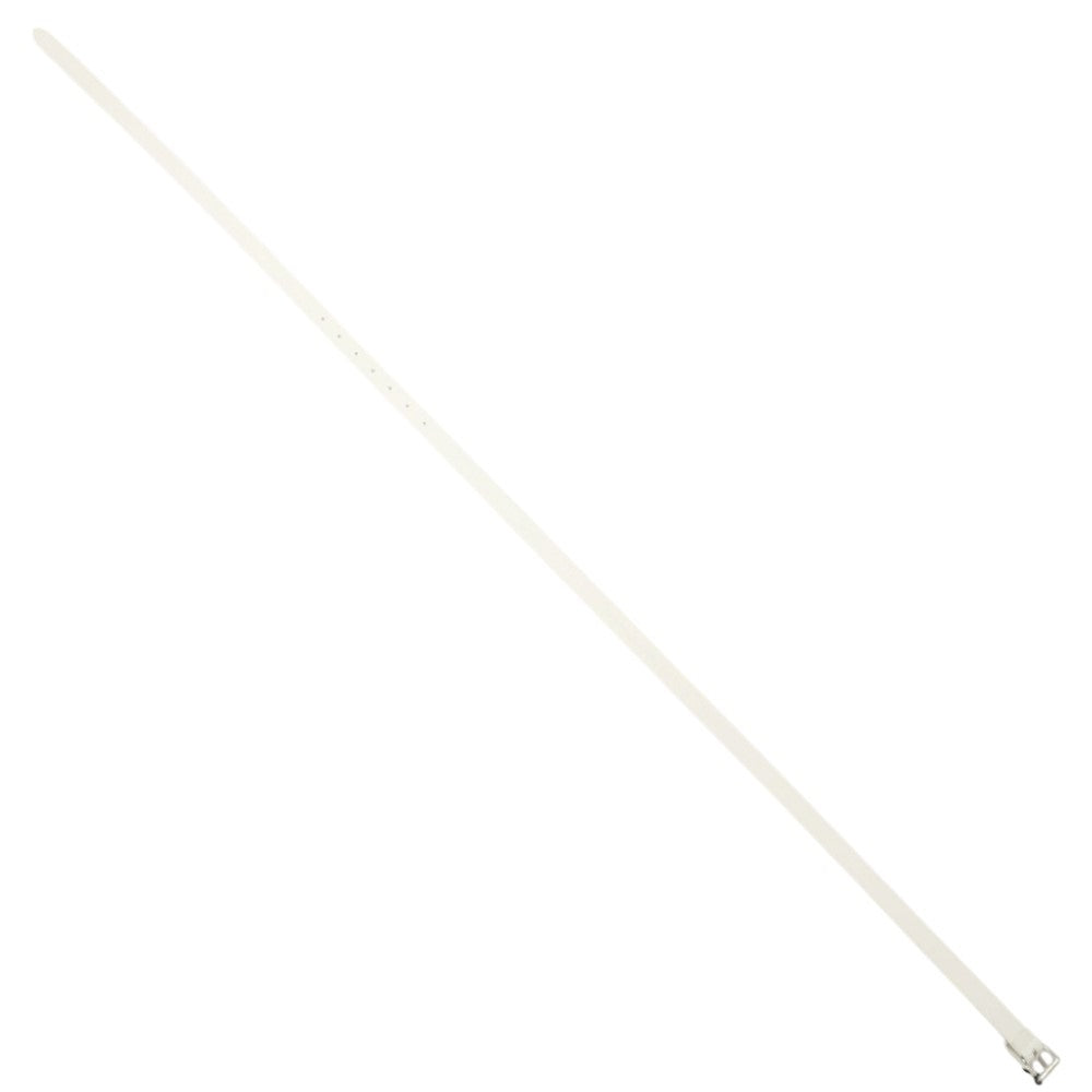 【中古】【未使用】アンダーソンズ Andersons トゥモローランド別注 カーフレザー ナローベルト ホワイトxシルバー【サイズ85】【 状態ランクS 】【 メンズ 】
