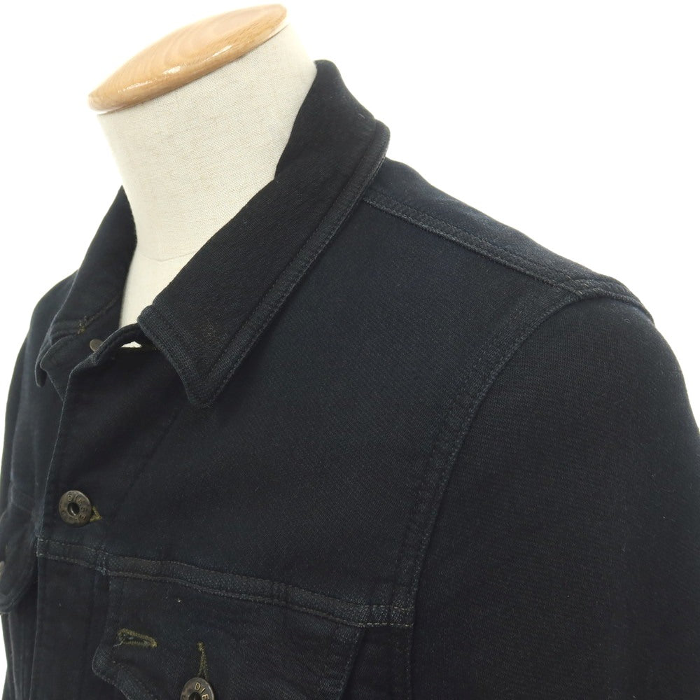 【中古】ディーゼル DIESEL ELSHAR ストレッチ コットンポリエステル ジャージー トラッカージャケット ブルゾン ブラック【サイズS】【 状態ランクC 】【 メンズ 】