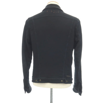 【中古】ディーゼル DIESEL ELSHAR ストレッチ コットンポリエステル ジャージー トラッカージャケット ブルゾン ブラック【サイズS】【 状態ランクC 】【 メンズ 】