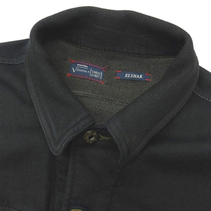 【中古】ディーゼル DIESEL ELSHAR ストレッチ コットンポリエステル ジャージー トラッカージャケット ブルゾン ブラック【サイズS】【 状態ランクC 】【 メンズ 】