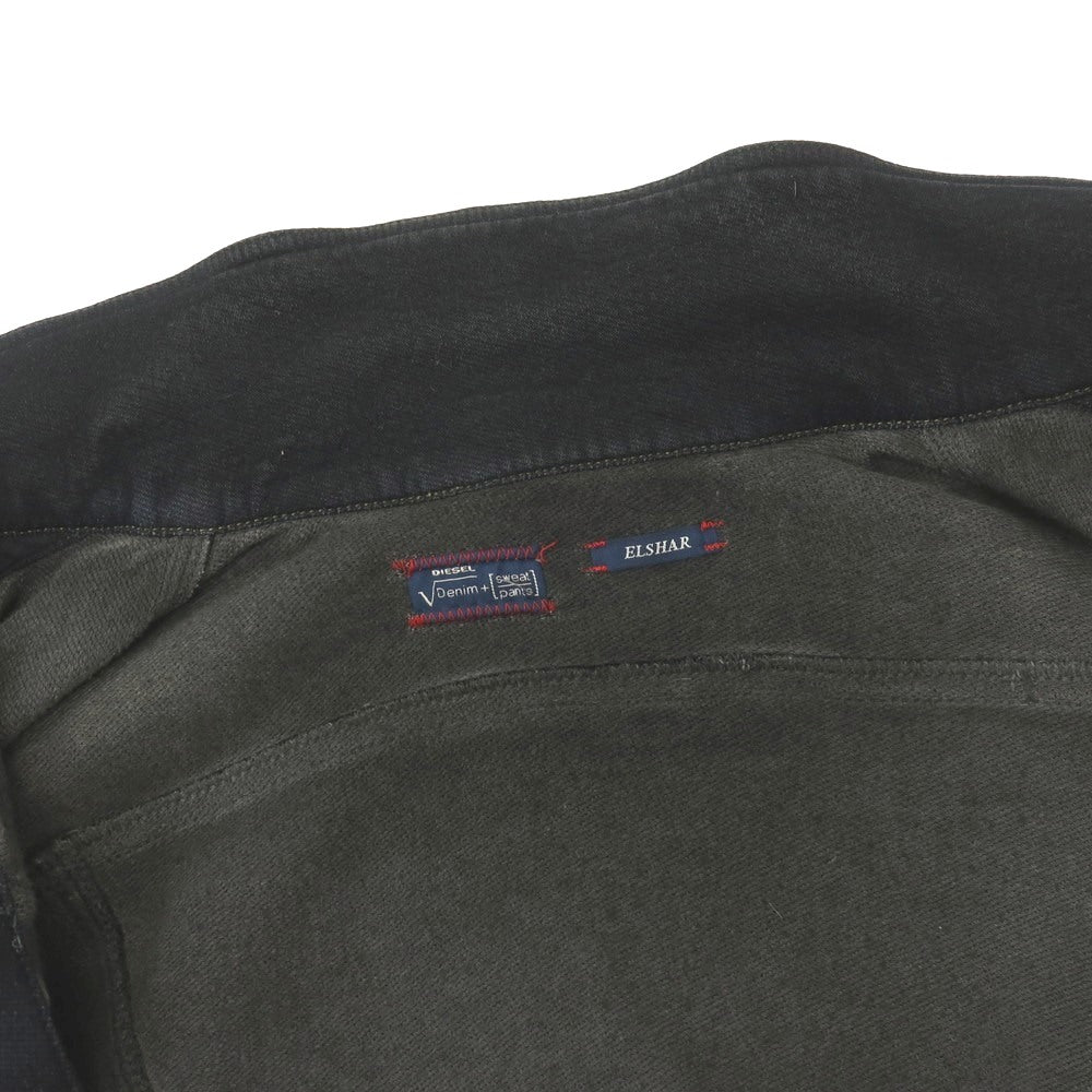 【中古】ディーゼル DIESEL ELSHAR ストレッチ コットンポリエステル ジャージー トラッカージャケット ブルゾン ブラック【サイズS】【 状態ランクC 】【 メンズ 】