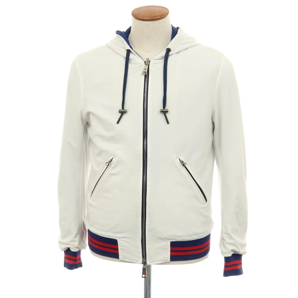 【中古】キーレッド ケイレッド KIRED リバーシブル ポリエステル フーデッドブルゾン ブルーxホワイト【サイズ46】【 状態ランクD 】【 メンズ 】
