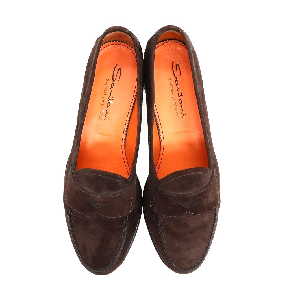 【中古】サントーニ Santoni ANDREA スエード ローファー ブラウン【サイズUK 7 1/2】【 状態ランクC 】【 メンズ 】