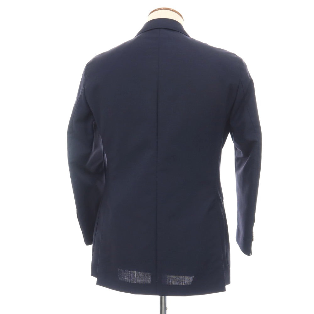【中古】ラルディーニ LARDINI ウールモヘヤ ダブル4B テーラードジャケット ネイビー【サイズ46】【 状態ランクC 】【 メンズ 】