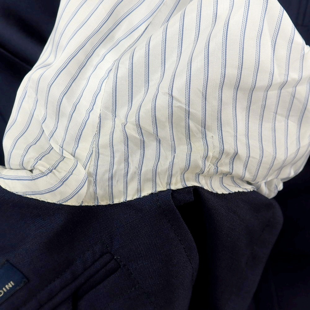【中古】ラルディーニ LARDINI ウールモヘヤ ダブル4B テーラードジャケット ネイビー【サイズ46】【 状態ランクC 】【 メンズ 】