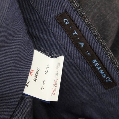 【中古】ジーティーアー G.T.A BEAMS F別注 ウール チェック ドレススラックスパンツ ダークグレー系xライトブラウン【サイズ48】【 状態ランクB 】【 メンズ 】
