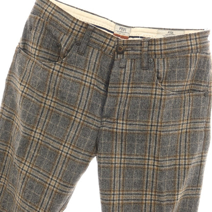 【中古】ピーティーゼロチンクエ PT05 ウールポリウレタン チェック 5ポケットパンツ グレーxブラウン【サイズ30】【 状態ランクB 】【 メンズ 】