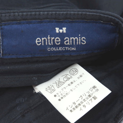 【中古】アントレアミ ENTRE AMIS GAGA ストレッチ ツイルコットン カジュアルスラックスパンツ ネイビー【サイズ30】【 状態ランクC 】【 メンズ 】