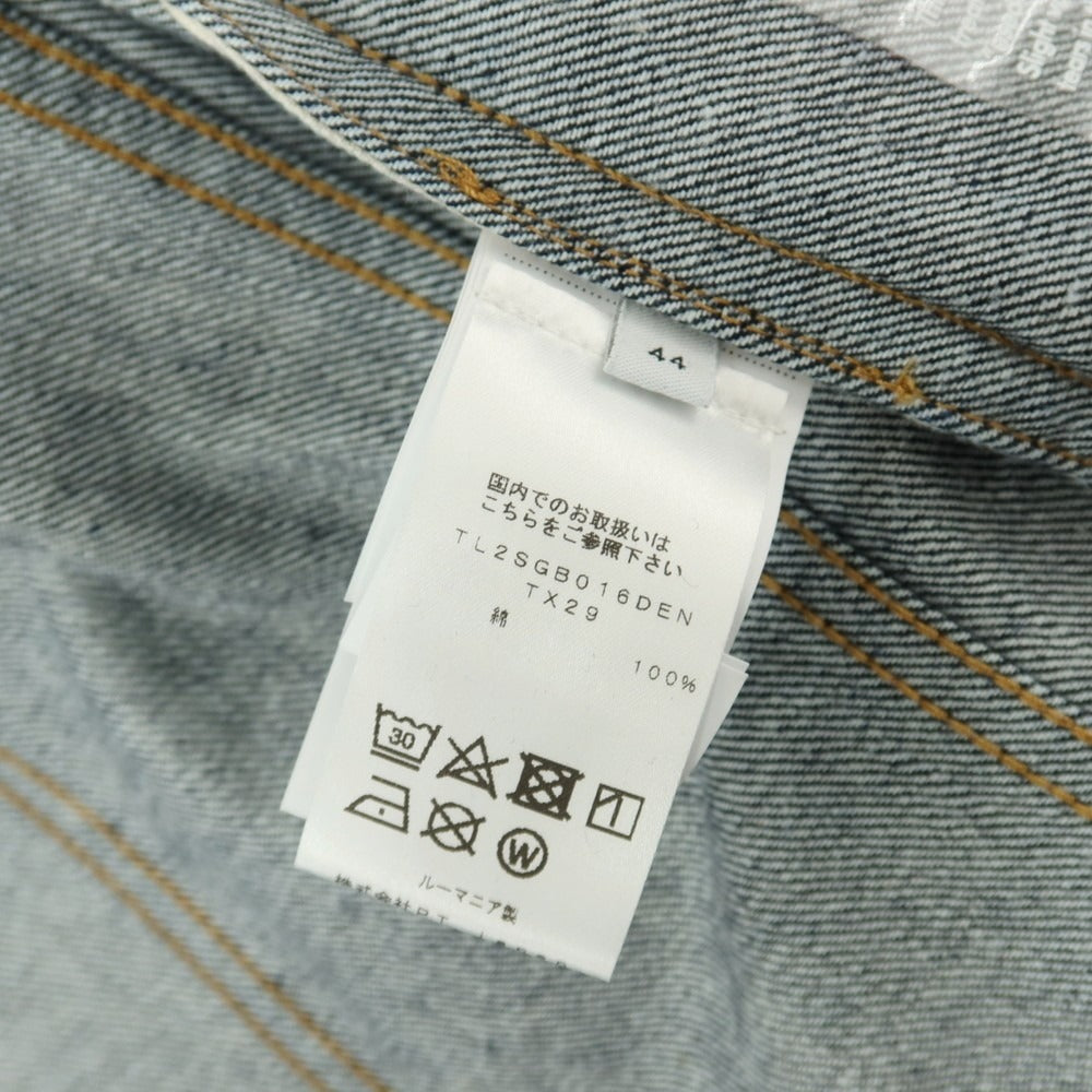 【中古】ピーティートリノ PT TORINO DENIM TRUCKER コットン デニムジャケット ネイビー【サイズ44】【 状態ランクB 】【 メンズ 】