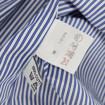 【中古】アンナ マトッツォ Anna Matuozzo コットン ストライプ レギュラーカラー ドレスシャツ ホワイトxライトネイビー【サイズ38】【 状態ランクB 】【 メンズ 】