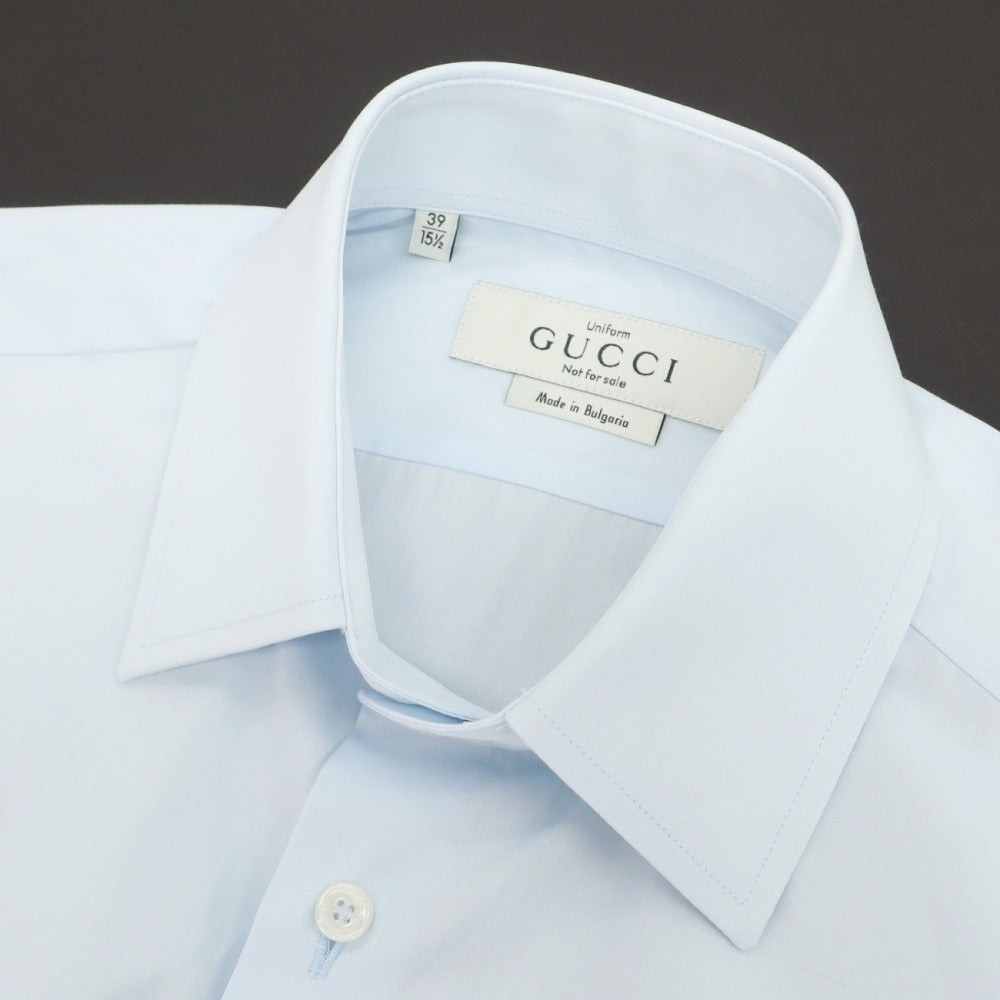 【中古】グッチ GUCCI コットン ブロード ドレスシャツ ライトブルー【サイズ39】【 状態ランクA 】【 メンズ 】