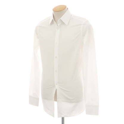 【中古】グッチ GUCCI コットン レギュラーカラー ブロード ドレスシャツ ホワイト【サイズ36】【 状態ランクB 】【 メンズ 】