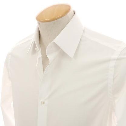 【中古】グッチ GUCCI コットン レギュラーカラー ブロード ドレスシャツ ホワイト【サイズ36】【 状態ランクB 】【 メンズ 】