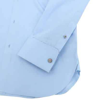 【中古】グッチ GUCCI コットン レギュラーカラー ブロード ダブルカフス ドレスシャツ ブルー【サイズ39】【 状態ランクA 】【 メンズ 】
