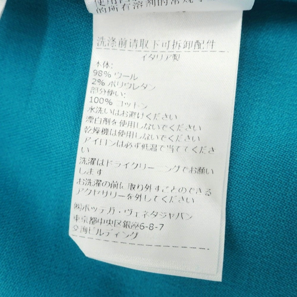 【中古】ボッテガヴェネタ BOTTEGAVENETA ストレッチウール カジュアルシャツ ターコイズ【サイズ44】【 状態ランクB 】【 メンズ 】