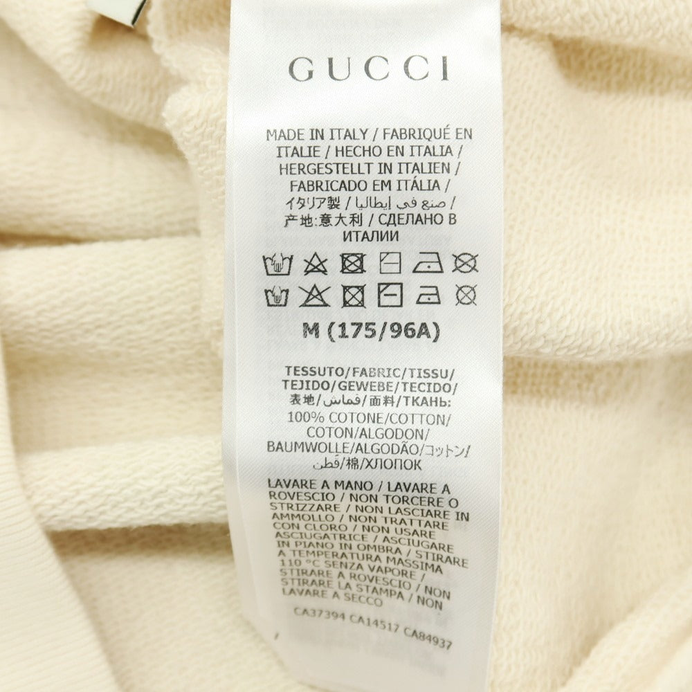 【中古】グッチ GUCCI コットン FAKE NOT クルーネック スウェット ナチュラル【サイズM】【 状態ランクA 】【 メンズ 】