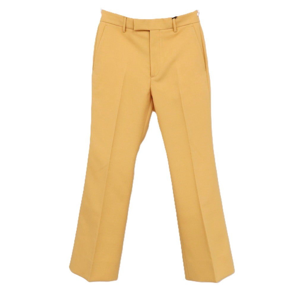 【中古】グッチ GUCCI ポリエステル フレアシルエット カジュアルスラックスパンツ ライトオレンジ【サイズ46】【 状態ランクA 】【 メンズ 】
