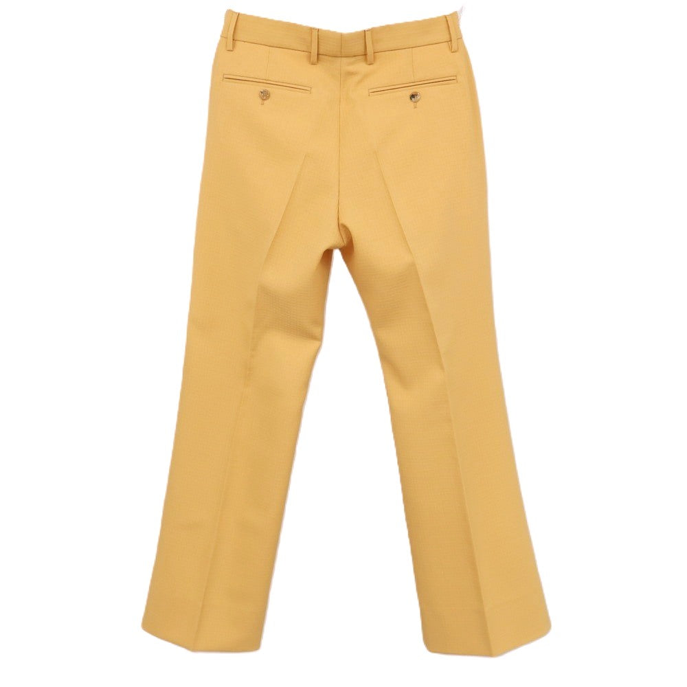【中古】グッチ GUCCI ポリエステル フレアシルエット カジュアルスラックスパンツ ライトオレンジ【サイズ46】【 状態ランクA 】【 メンズ 】